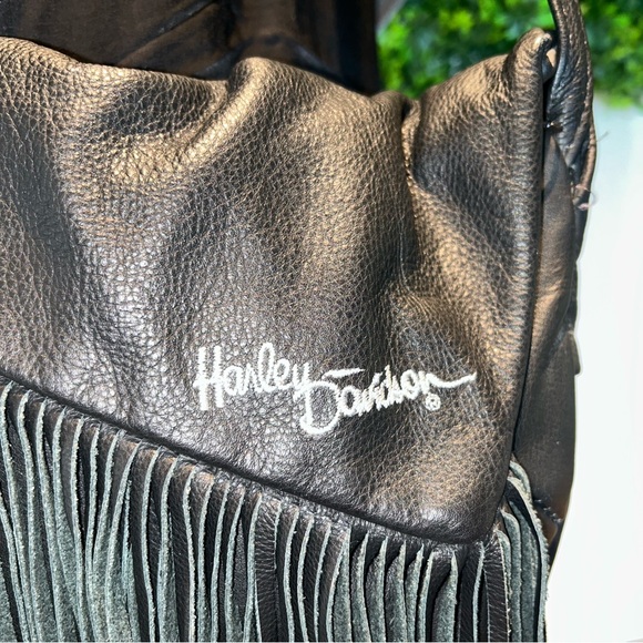 VINTAGE Harley Davidson Fringe Leather Crossbody - Picture 3 of 8